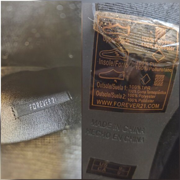 Forever 21 Women’s Black Faux Suede Knee High Stiletto Heel Gold Zip Boots - 9 - Picture 12 of 12